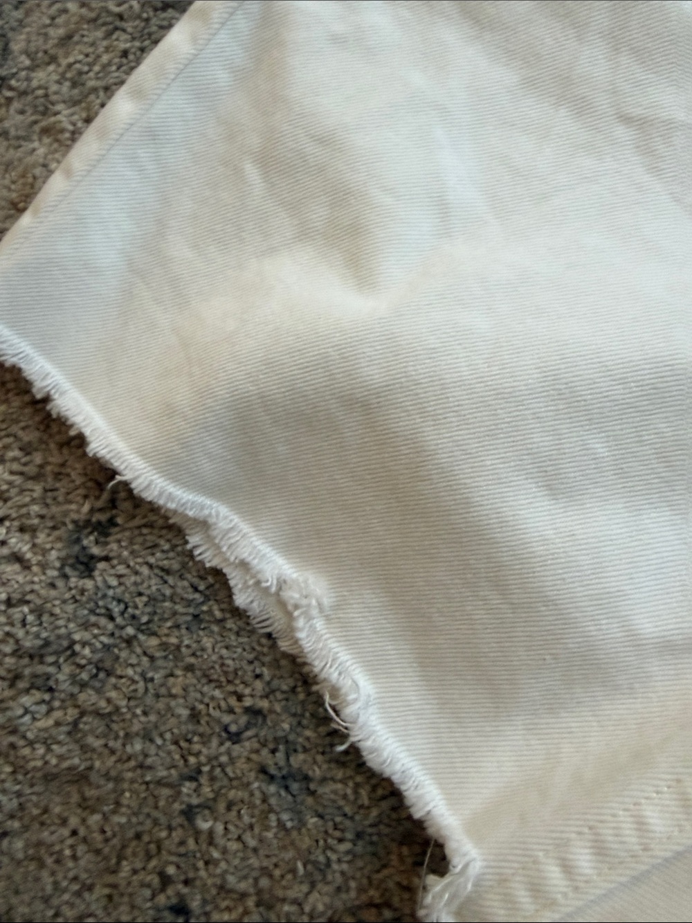 Nili Lotan White Frayed Hem Russel Denim Shorts - Picture 5 of 5